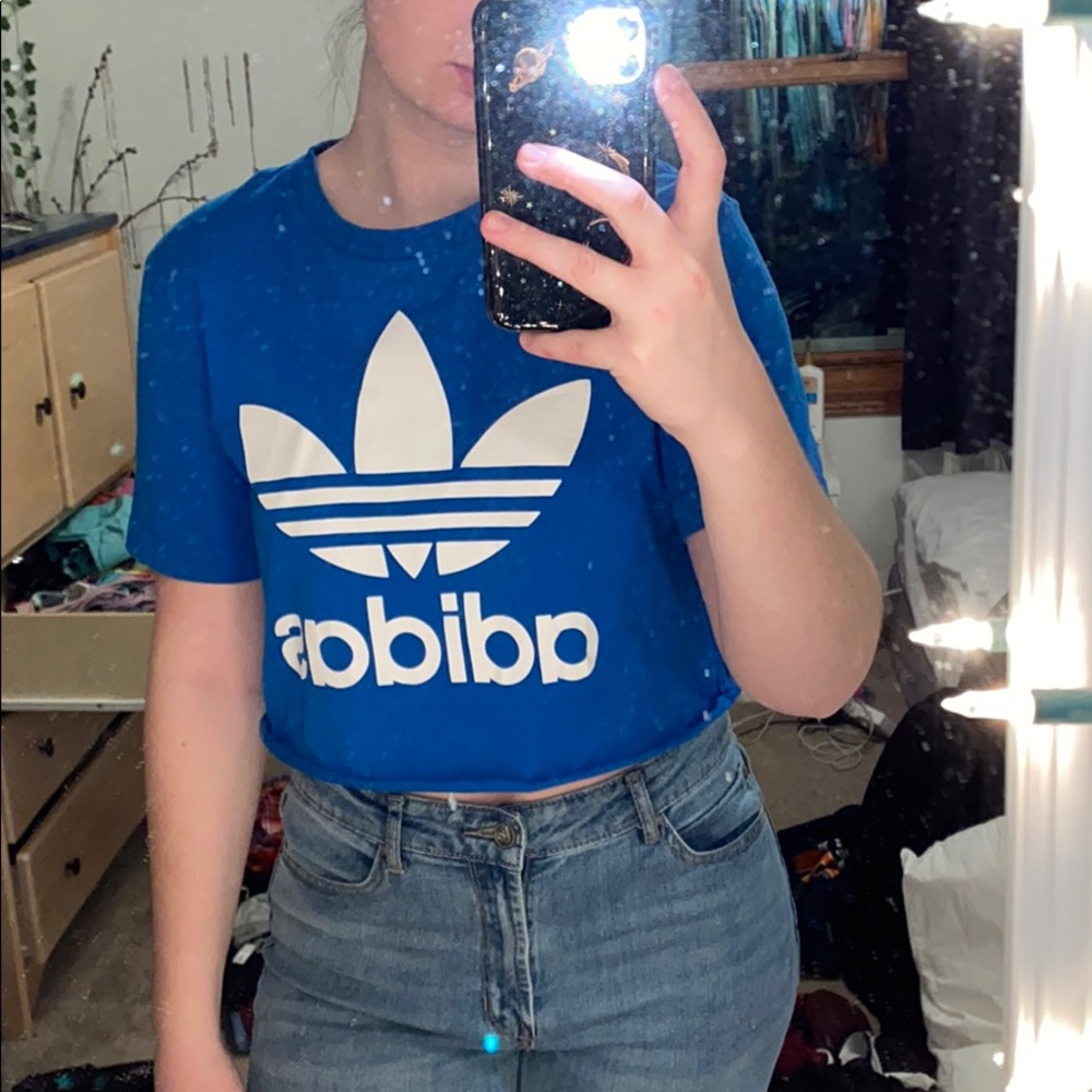ROYAL BLUE ADIDAS CROP TOP